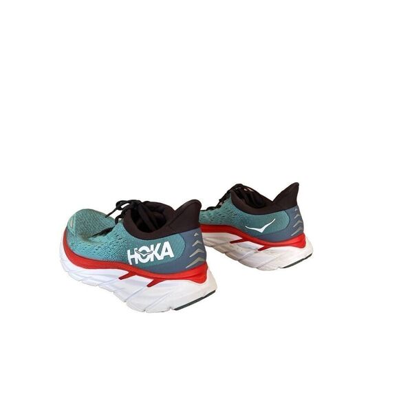 HOKA One One Men's Teal Lace Up Round Toe Clifton 8 Running Shoes Size 9.5D - Picture 5 of 8